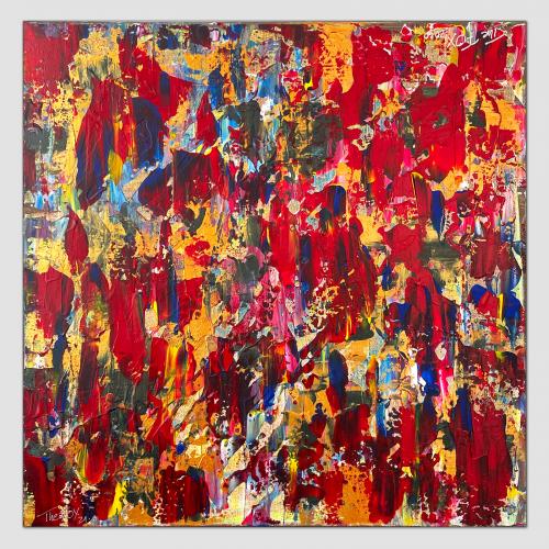 RED SPRING - Canvas 50x50cm - Collection The Backgrounds