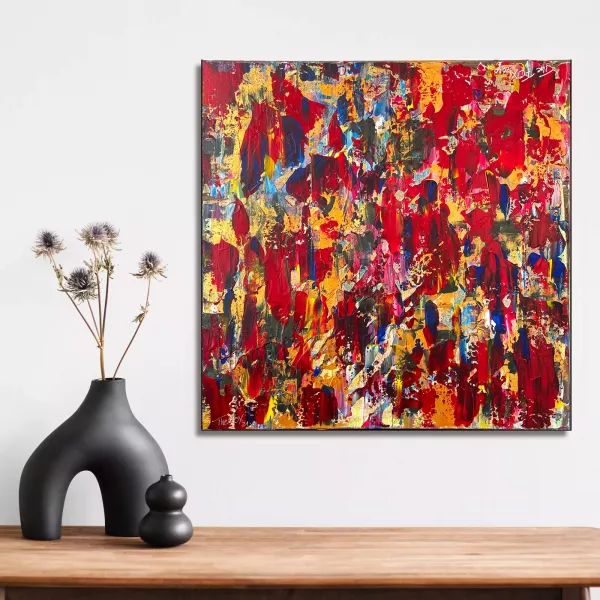 RED SPRING - Canvas 50x50cm - Collection The Backgrounds